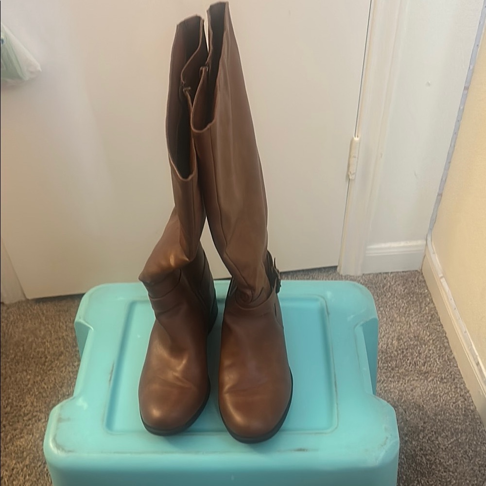 Elegant Brown Over the Knee Boots